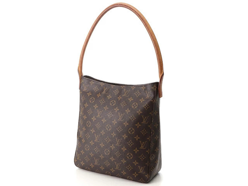 Louis Vuitton Monogram Shoulder Looping Bag Brown